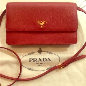 Prada Saffiano Wallet Crossbody Bag